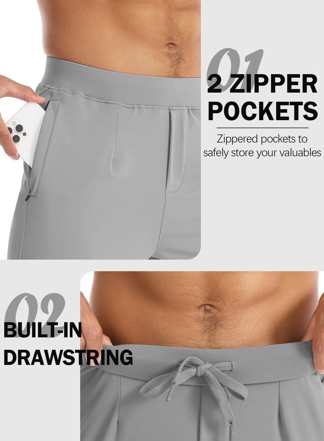 Aolesy Men's Joggers Sweatpants with Zipper Pockets Lightweight Stretch Athletic Gym Pants for Workout, Running, Golf - Image 4